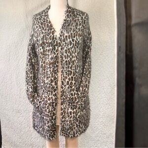 Show Me Your Mumu Cardigan Women's Animal Print Sweater Fuzzy Cheetah Packets